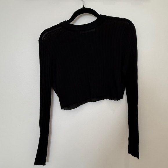 Zara sheer black crop top - Picture 1 of 4